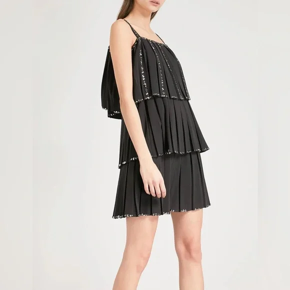 Ted Baker $439 Meltea Embellished Tired Two Way Dress US10